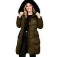 thumbnail image 4 of Ashirexll Womens Puffer Coats, Winter Coats for Women, Long Sleeve Hooded Padded Jacket in Classic Solid Color, 4 of 7