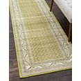 thumbnail image 1 of Unique Loom 3129577 Area Rug, 2 Feet 9 Inch x 9 Feet 10 Inch, Green/Beige, 1 of 5