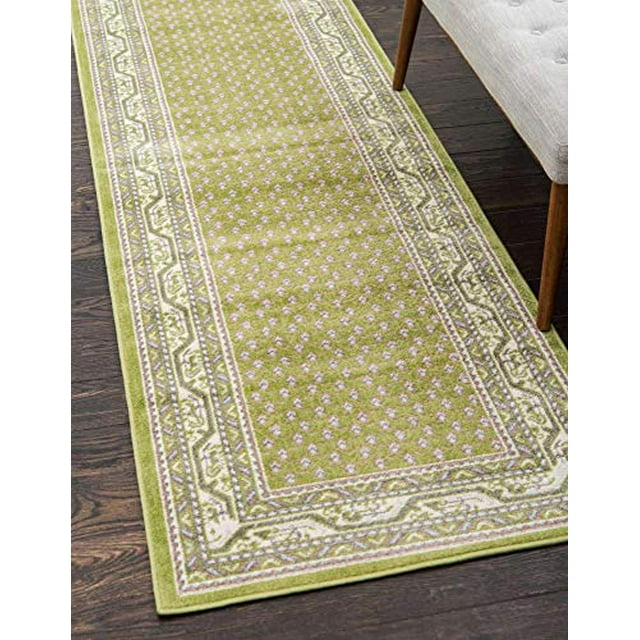 Unique Loom 3129577 Area Rug, 2 Feet 9 Inch x 9 Feet 10 Inch, Green/Beige
