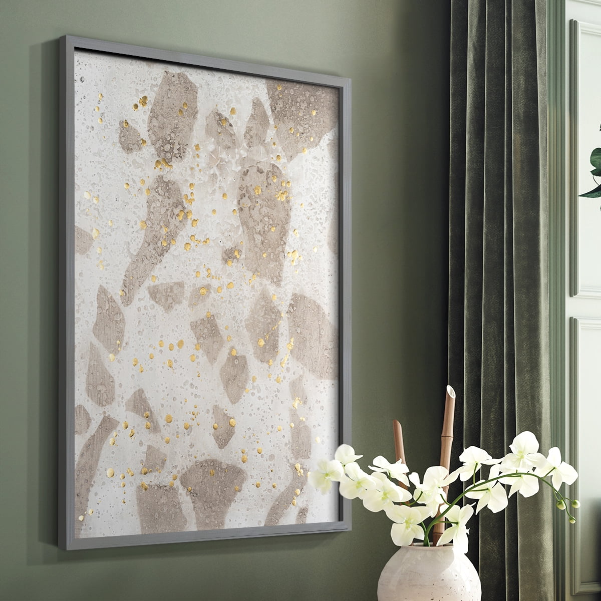 Chordata II Framed Print in Gray Solid Wood Framed Print No Nail Hanging