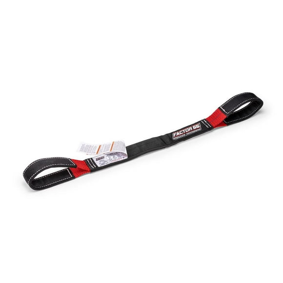 Factor 55 Tow Strap 00078 Tree Saver; 3 Foot X 2 Inch; Black And Orange; Polyester Webbing Material
