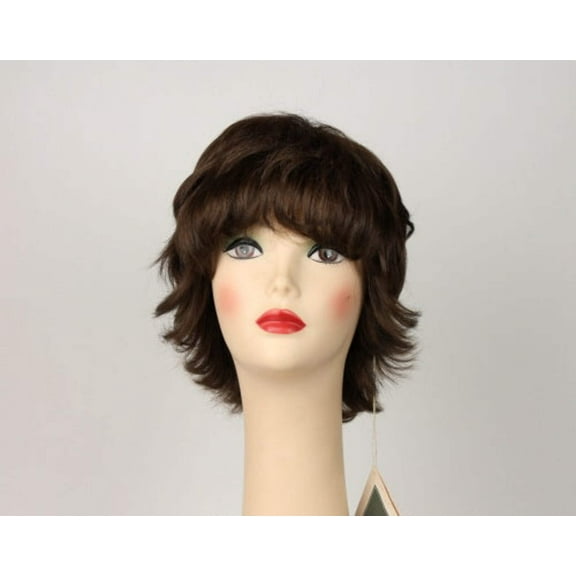 European Human Hair Freeda Wig Linda Medium Brown With Highlights Size S