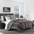 thumbnail image 1 of Eddie Bauer Willow Plaid Whistler Ridge Comforter Set King Dark Grey, 1 of 3