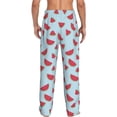 thumbnail image 3 of Daiia Watermelon Men's Sleep Pant with Pockets and Drawstring,Pajama Pants-X-Large, 3 of 9