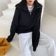 thumbnail image 5 of Suéteres de invierno para mujer, color gris liso, cuello alto, informales, holgados, con cremalleras gruesas, hermosos suéteres de gran tamaño para mujer, 5 of 5