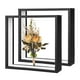 thumbnail image 1 of Marco de Flores Secas de 2 Piezas, 8 x 8 Pulgadas, Marco Flotante de Madera Acrílica Doble para Fotos de Flores Secas [Negro], 1 of 7