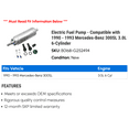 thumbnail image 2 of Electric Fuel Pump - Compatible with 1990 - 1993 Mercedes-Benz 300SL 3.0L 6-Cylinder 1991 1992, 2 of 2