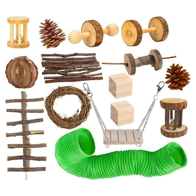Innovative Wooden Set for Hamsters, Combining Fun with Dental Care Benefits
