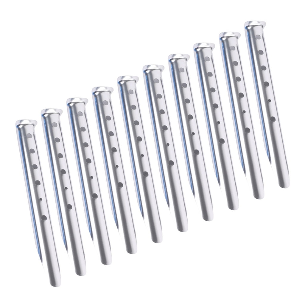 10lots Wind Resistant Stakes Portables Tent Pegs Multifunctional Beach Tent Pegs for Camping Travel and Hiking Adventure