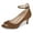 Brown, variant on Women Sexy Peep Toe Elegant Kitten Low Heel Sandals Trendy Ankle Unique Buckle Straps Pumps Party Shoes Size 11 Red