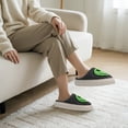 thumbnail image 4 of Retro Plush Happy Face Slippers for Women Men Comfy Warm Thick Sole House Slippers for Winter Indoor Outdoor Fluffy Slides Slippers, 4 of 5