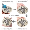 thumbnail image 2 of FMSHPON Ocean Sea Turtle Set of 6 Round Coaster for Drinks, Absorbent Ceramic Stone Coasters Cup Mat with Cork Base for Home Kitchen Room Coffee Table Bar Decor, 2 of 3