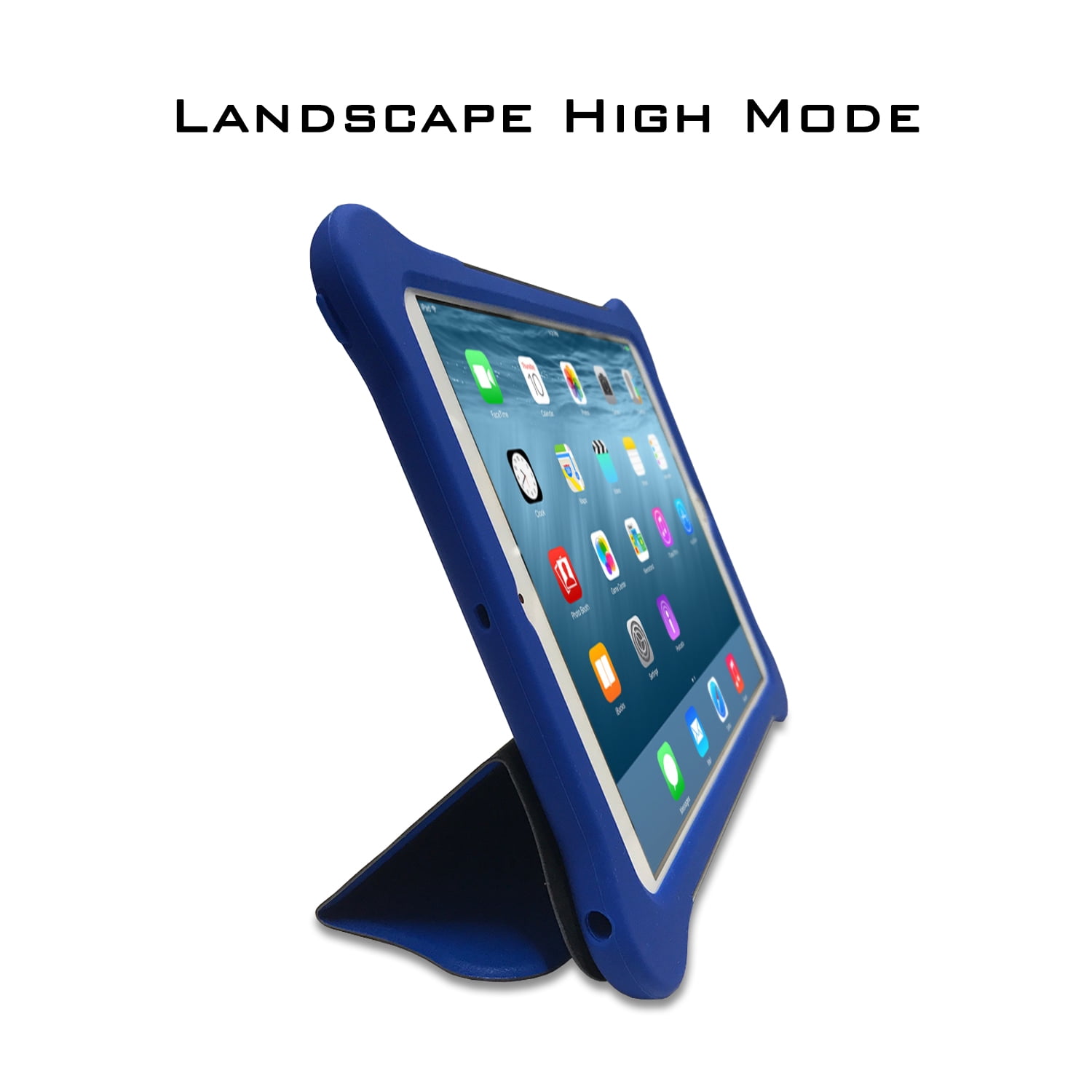 ME 3-In-1 Bumper-Case-Stand with Smart Tri-Fold Cover for New iPad 9.7-inch (5th Generation - 2017 release) - Blue