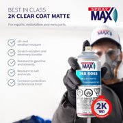 SprayMax 3680065 2K Clear Coat, 11.2 oz, Matte