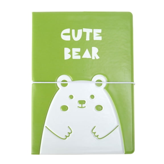 Unique Bargains 1 Pc Passport Holder Durable Polar Bears Document Holder for Travel Green White