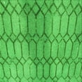 thumbnail image 1 of Ahgly Company Machine Washable Indoor Square Transitional Neon Green Area Rugs, 7' Square, 1 of 7