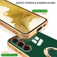 thumbnail image 3 of Compatible for Samsung Galaxy S23 Plus Case with Ring Holder Kickstand [with Magnetic] Soft TPU Shockproof Electroplated Protective Phone Case for Galaxy S23+ 5G Green, 3 of 12