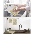 thumbnail image 5 of Easter Eggs Kitchen Dish Towels for Drying Dishes Set of 4, Colorful Eggs Spring Flowers Leaves Farmhouse Blue Waffle Weave Microfiber Hand Tea Bathroom Towels Quick Dry & Absorbent Towel 12x12, 5 of 7