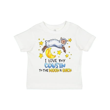 

Inktastic I Love My Cousin to the Moon and Back Cute Sheep Gift Toddler Boy or Toddler Girl T-Shirt