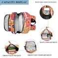 thumbnail image 3 of FORMRS Unisex School Backpack 17" Student Travel Bag with Laptop Compartment, Orange Hand Drawn Floral, 3 of 7