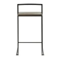 thumbnail image 6 of Fuji Contemporary Stackable Counter Stool in Black with an Espresso Wood-Pressed Grain Bamboo Seat by LumiSource - Set of 2, 6 of 8