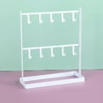 thumbnail image 3 of ABCISI 1 PC Tabletop Hook Rack – Jewelry Display Stand – Metal Retail Counter Display Stand for Necklace Bracelets, Earrings, Ring, Keys, Watches (White), 3 of 13