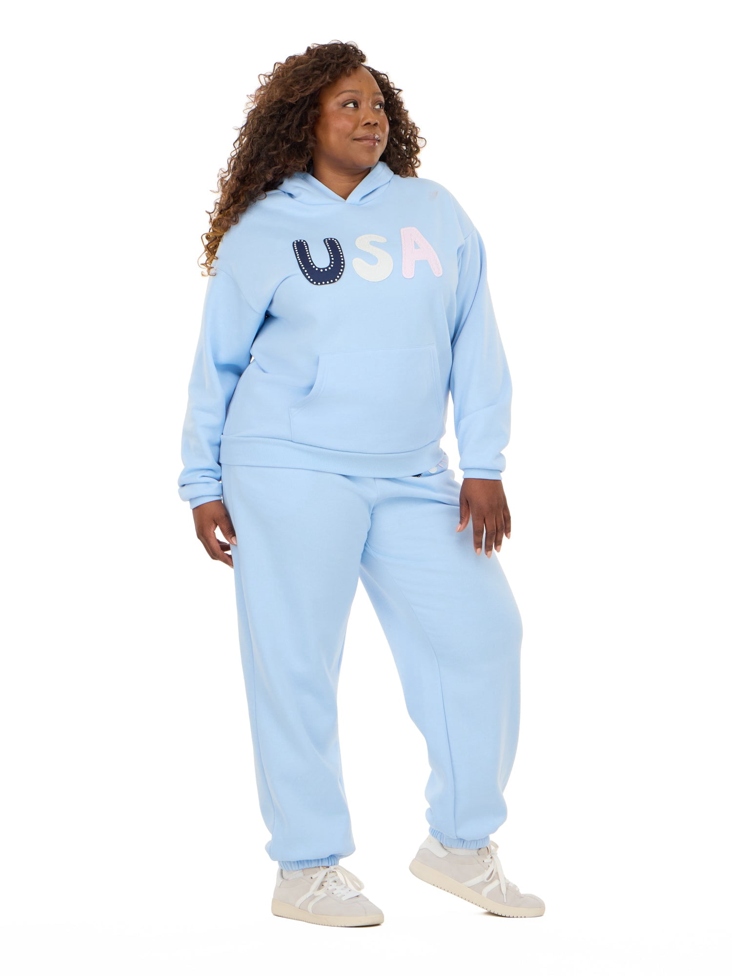 Forever 21 Women's and Women's Plus Americana Oversized Hoodie, Sizes XXS-4X