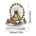 thumbnail image 2 of Christmas Carousel 2D Acrylic Display, Waterproof Standing Decoration for Home Decor - Ferris Wheel Style, 2 of 4