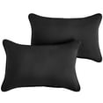 thumbnail image 2 of Sunbrella  Canvas Black Corded Indoor/ Outdoor Pillows (Set of 2) 16 in x 26 in, 2 of 5