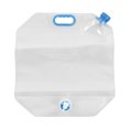 thumbnail image 1 of Contenedor de tanque de agua plegable de 15L, asa de transporte portátil de PVC de calidad alimentaria, bolsa de agua para acampar, montar, azul, 1 of 5