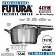 thumbnail image 2 of Hawkins-Futura F-41 Induction Compatible Pressure Cooker, 4-Liter, Stainless Steel, 2 of 6