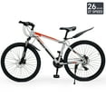 thumbnail image 3 of 26 Inch Mountain Bike for Adult, 27-Speed Dual Suspension High-Carbon Steel MTB Bicycle, Dual Disc Brake Bikes for Men Women, Silver, Blue, Gray and Red, 3 of 10