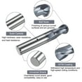 thumbnail image 3 of Uxcell Ball Nose End Mill 5/16" Radius 5/8" Shank Solid Carbide AlTiN Coated Upcut Spiral 2 Flutes, 3 of 6