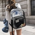 thumbnail image 6 of PVC Transparent Backpacks Clear Backpack for Travel and Outings Watercolor Vintage Planes, 6 of 7