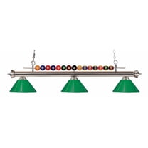 3 Light Island/Billiard In Billiard Style 16 Inches Wide By 15 Inches High Z-Lite 170Bn-Pgr