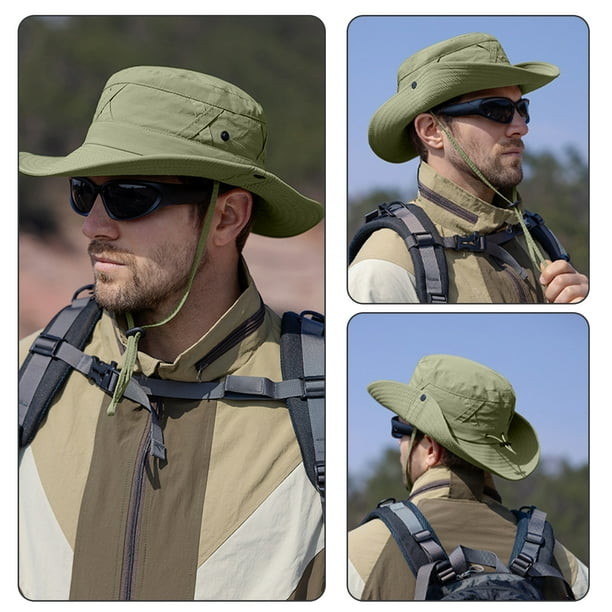 Sombrero de Exterior para Hombre, para Montañismo, Pesca, Sombra, Sombrero para El Sol, Sombrero de Pescador Transpirable.