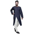 thumbnail image 4 of Atasi Button Down Asymmetrical Kurta For Men Solid Long Sleeve Kurta For Men, 4 of 6