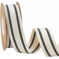 thumbnail image 2 of 10 Yards Cotton Stripe Ribbon Black Cotton Webbing 1 inch Farmhouse Ribbons Stripes Fabric Ribbons Fabric Trim Roll for Gift Wrapping Home Decor DIY Crafts Bouquet, 2 of 9