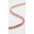 thumbnail image 3 of 925 Pink sapphire tennis necklace in 14k 18k gold Plated , Natural 4mm pink sapphire chain choker necklace, Pink sapphire light tennis necklace gold, 3 of 3