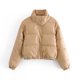 thumbnail image 1 of Abrigos gruesos de cuero PU para mujer, Parkas cortas, chaqueta acolchada de algodón negro, ropa elegante con cremallera, invierno, 2023, 1 of 5