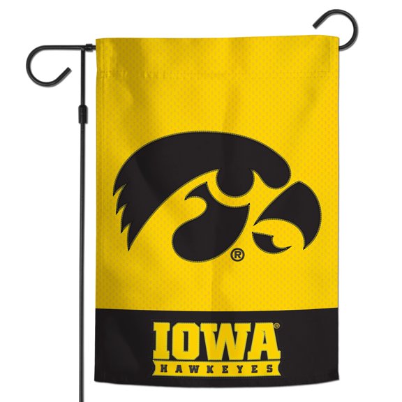 WinCraft Iowa Hawkeyes 12" x 18" Applique Garden Flag