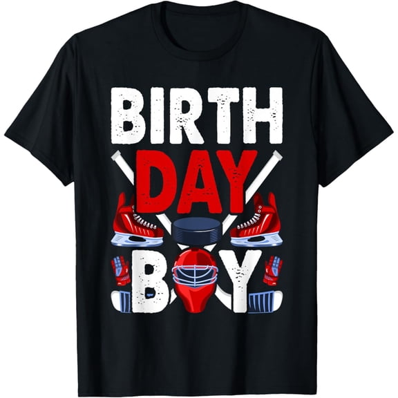 Birthday Party Decorations Hockey Winter Sports Fans Unisex T-Shirt S-5XL Best Birthday Gifts