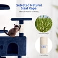 thumbnail image 4 of YRLLENSDAN 54 inch Tall Cat Tree Tower for Indoor Cats, Large Cat Tower with Scratching Post, Cat Climbing Tower with Cat Tree House, Sturdy Cat Condo, Dark Blue, 4 of 7