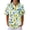 Dark Blue, variant on Hawaiian Shirts for Womens Plus Size Casual Henley Waffle Knit Button-Up Top Short Sleeve Polo Shirt