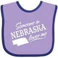 thumbnail image 3 of Inktastic Someone in Nebraska Loves Me Boys or Girls Baby Bib, 3 of 4