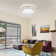 Lzawvm Crystal Ceiling Light Fixture Flush Mount Ceiling Light Dimmable LED Bright 4000K for Bathroom Living Room Kitchen 11Inch 18W
