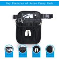 thumbnail image 2 of Riñonera de Enfermería, Riñonera de Enfermería para Enfermeras, Riñonera Médica, Bolsa Organizadora, para Enfermera, RN, CNA, NP, EMT-Negro, 2 of 5