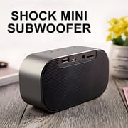 Iuhan Alarm Clock Speaker, Wireless Bluetooth Speaker with Subwoofer, Bedside Clock Radio for Bedroom, Home Office Desk Decor, Portable Music Player with FM Radio