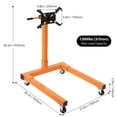 thumbnail image 2 of Telyswee 1300 LBS (3/5 Ton) Rotating Engine Motor Stand with 360 Degree Adjustable Mounting Head, Heavy-Duty Steel Engine Block Stand for Auto Repair, Vehicle Maintenance, Orange, 2 of 6
