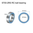 thumbnail image 2 of Uxcell 15Pcs 6700-2RS Miniature Ball Bearings 10x15x4mm Double Sealed Bearings, Blue, 2 of 6